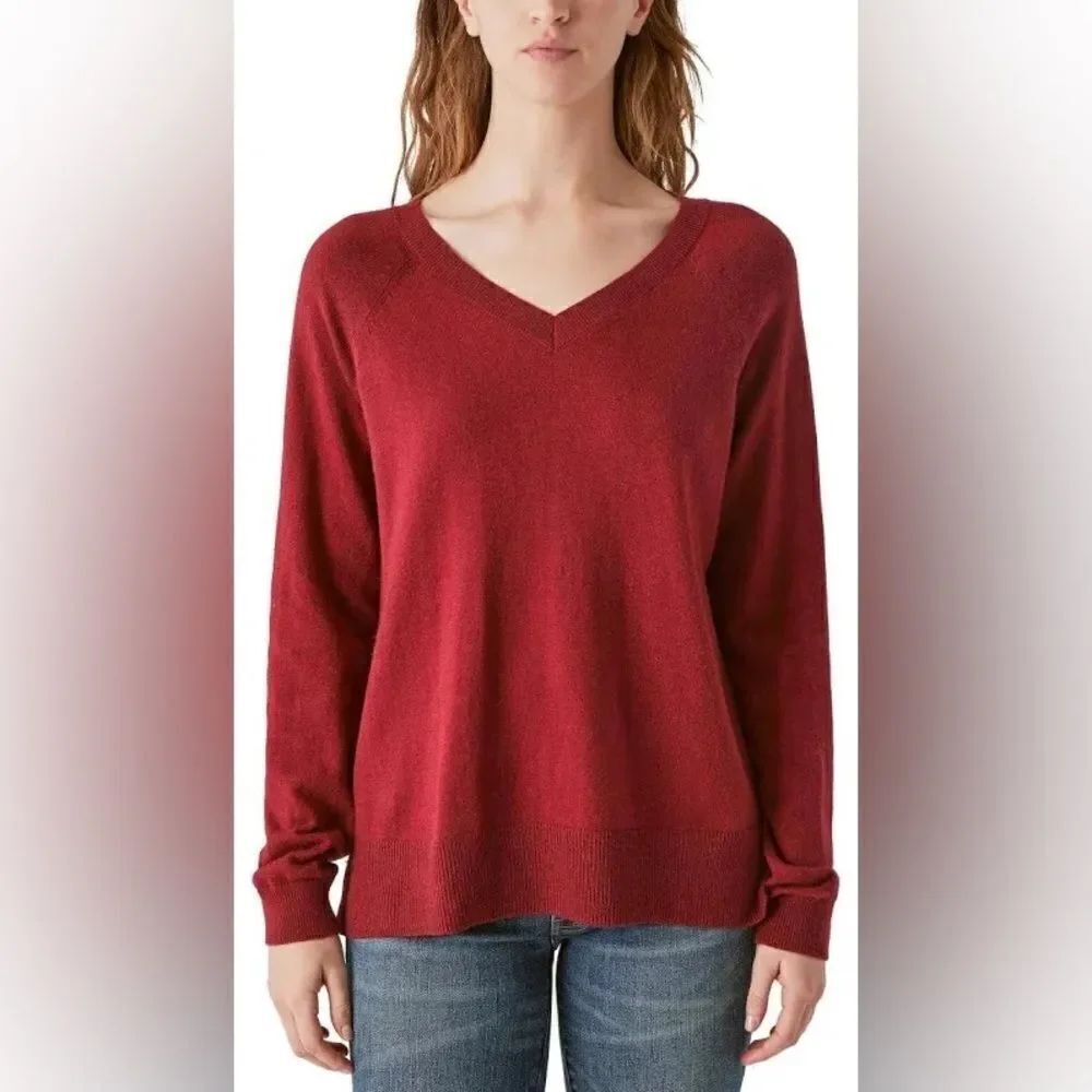 NEW Lucky Brand V Neck Sweater